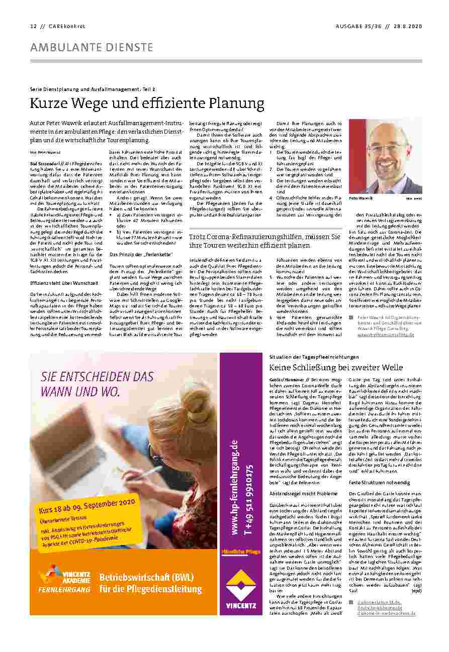 Vorschauseite 1: Kurze Wege und effiziente Planung