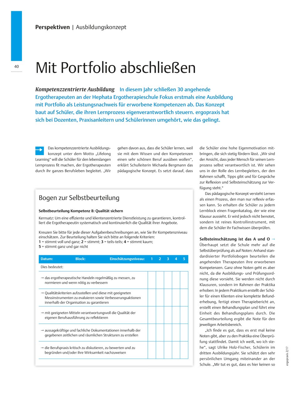 Vorschauseite 1: Kompetenzzentrierte Ausbildung ? Mit Portfolio abschließen