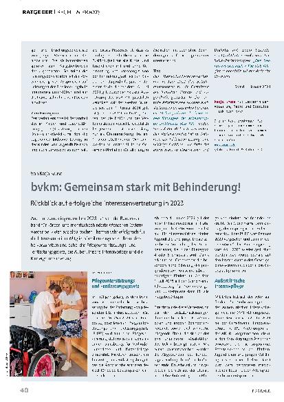 Vorschauseite 3: Wichtige Änderungen für Menschen mit Behinderung ab 2024