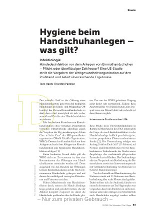 Vorschauseite 2: Hygiene beim Handschuh anlegen – was gilt?