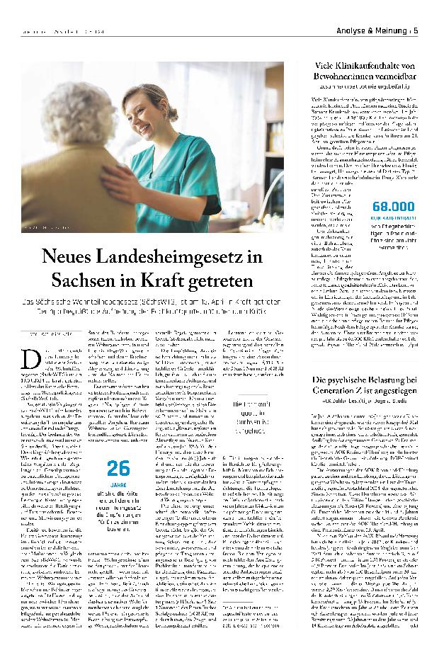 Vorschauseite 1: Neues Landesheimgesetz in Sachsen in Kraft getreten