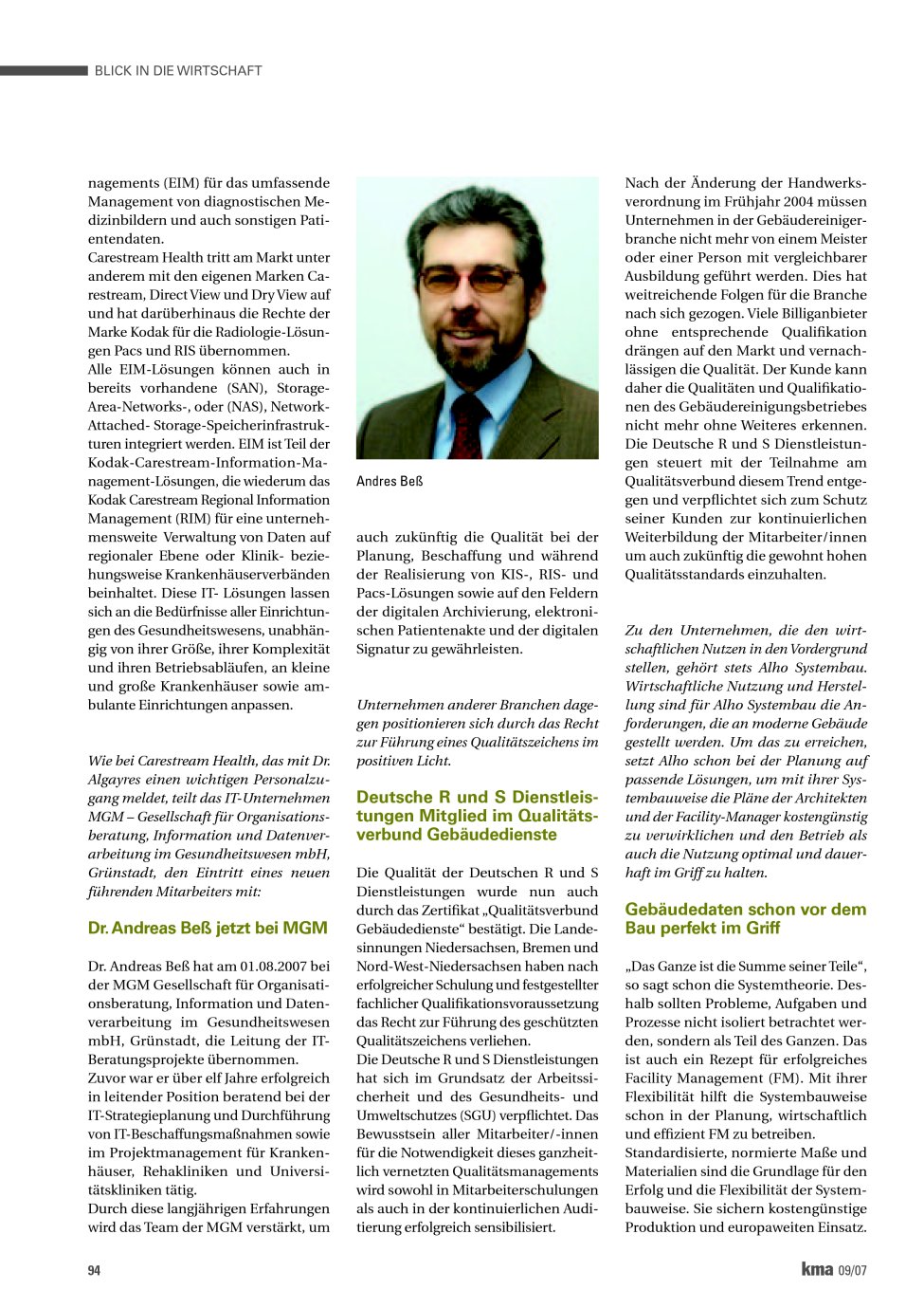 Vorschauseite 1: Bewegung in der IT-Branche
