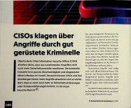 Vorschauseite 1: CISOs klagen über Angriffe durch gut gerüstete Kriminelle.