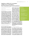 Vorschauseite 1: Stabilität von SARS-CoV-2 und anderen behüllten Viren auf Oberflächen – Neue Herausforderungen für die Desinfektion?