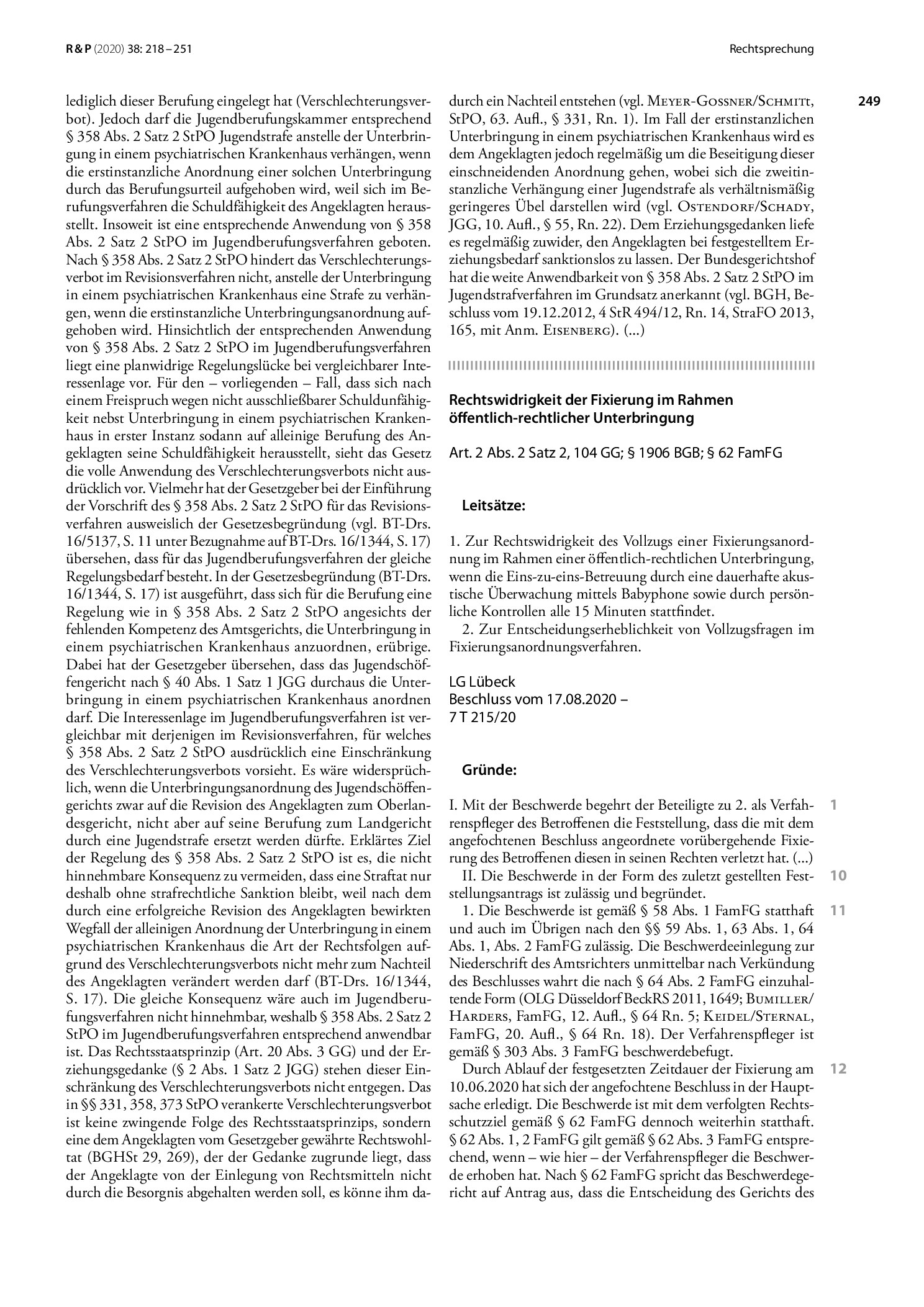 Vorschauseite 2: Geltung des Verschlechterungsverbotes im Jugendberufungsverfahren