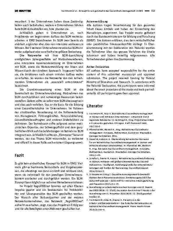 Vorschauseite 3: Konzept für ein ganzheitliches Gesundheitsmanagement in KMU