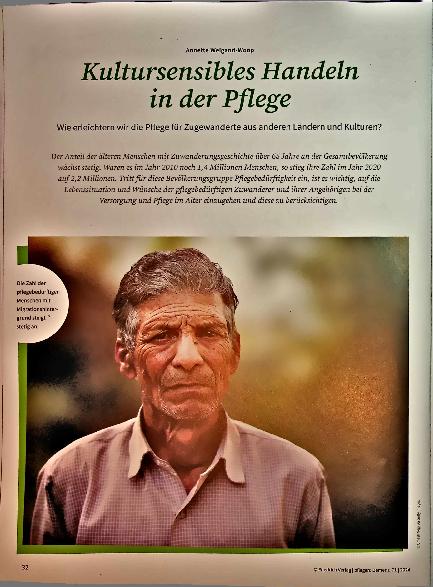 Vorschauseite 1: Kultursensibles Handeln in der Pflege: Wie erleichtern wir die Pflege für Zugewanderte aus anderen Ländern und Kulturen?