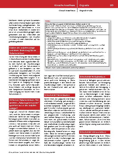 Vorschauseite 4: Palliativmedizin: Welche Rolle können und wollen wir in der Anästhesiologie für uns einnehmen?
