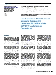 Vorschauseite 1: Haushaltsklima, Alleinleben und gesundheitsbezogene Lebensqualität während des COVID-19-Lockdowns in Deutschland