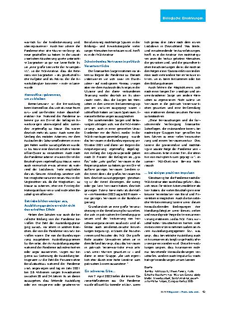Vorschauseite 3: Schweres Erbe? WSI zieht wissenschaftliche Bilanz nach fünf Jahren Corona