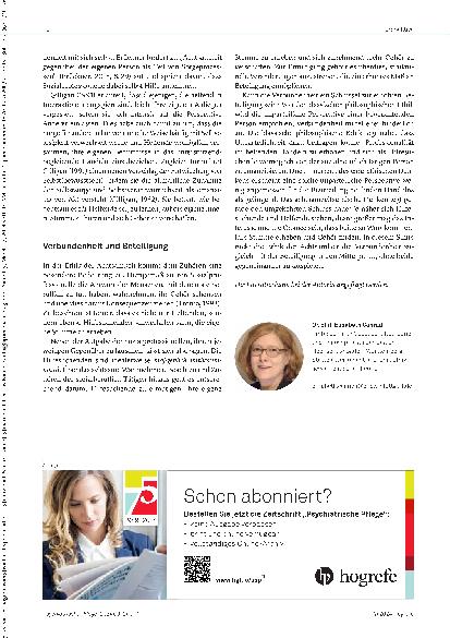 Vorschauseite 2: Hilfesuchende sind mitbestimmend. Verbundenheit als Schlüsselbegriff.