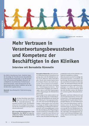 Vorschauseite 1: Mehr Vertrauen in Verantwortungsbewusstsein und Kompetenz der Beschäftigten in den Kliniken