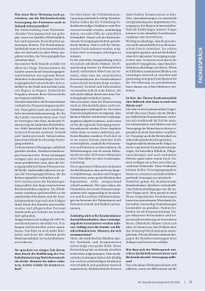 Vorschauseite 2: Mehr Vertrauen in Verantwortungsbewusstsein und Kompetenz der Beschäftigten in den Kliniken