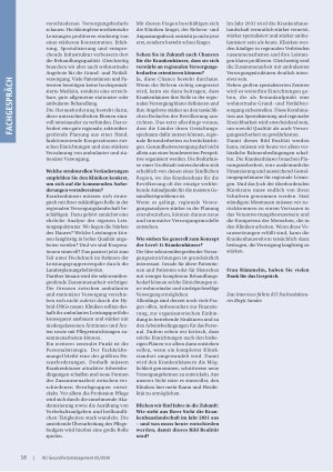 Vorschauseite 3: Mehr Vertrauen in Verantwortungsbewusstsein und Kompetenz der Beschäftigten in den Kliniken