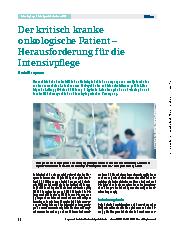 Vorschauseite 1: Der kritisch kranke onkologische Patient – Herausforderung für die Intensivpflege
