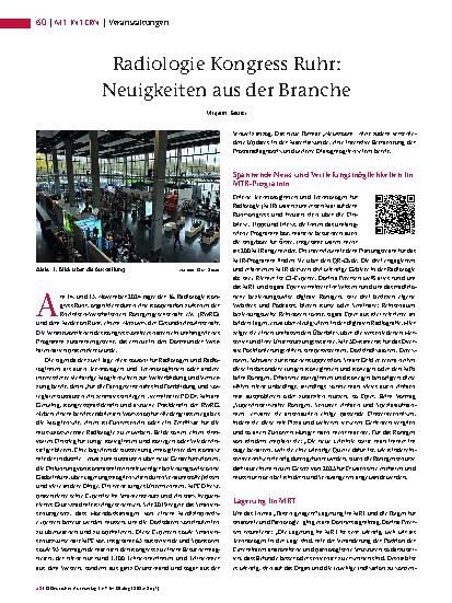 Vorschauseite 1: Radiologie Kongress Ruhr: Neuigkeiten aus der Branche