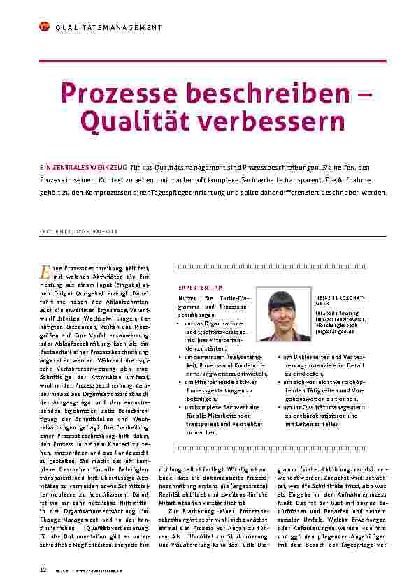 Vorschauseite 1: Prozesse beschreiben – Qualität verbessern