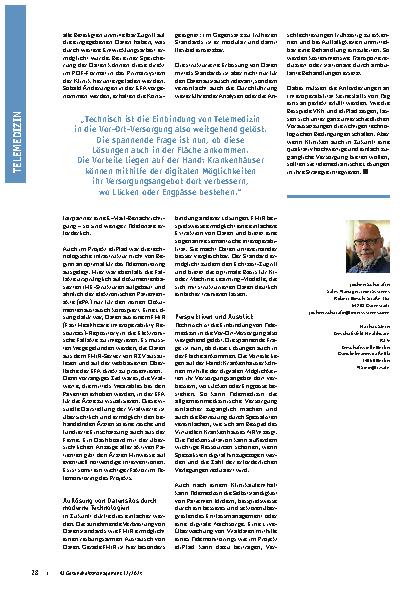 Vorschauseite 3: Strukturierte Daten und Telemedizin: Der Weg zu einer effizienten und vernetzten Gesundheitsversorgung