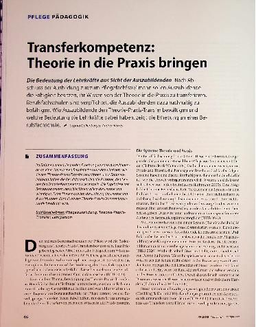 Vorschauseite 1: Transferkompetenz: Theorie in die Praxis bringen