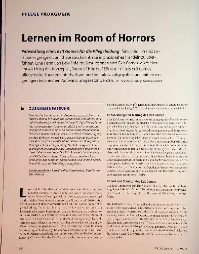 Vorschauseite 1: Lernen im Room of Horrors