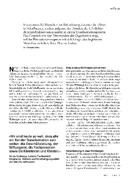 Vorschauseite 2: Veränderung erfordert Mut