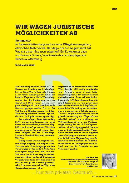 Vorschauseite 1: Wir wägen juristische Möglichkeiten ab.