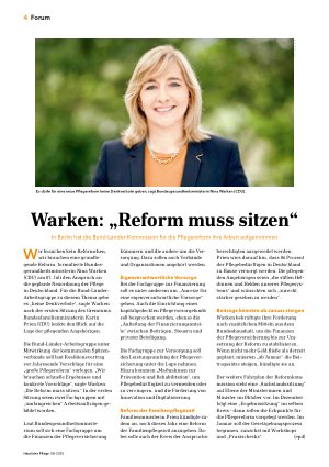 Vorschauseite 1: Warken: „Reform muss sitzen“
