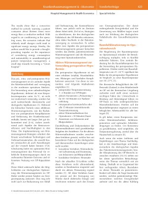 Vorschauseite 2: Patientenwärmemanagement im OP – eine Betrachtung aus dem Blickwinkel der Nachhaltigkeit