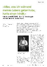 Vorschauseite 1: "Alles, was ich während meines Lebens getan habe, hatte einen Inhalt."