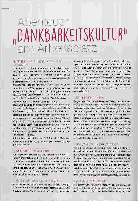 Vorschauseite 1: Abenteuer Dankbarkeitskultur am Arbeitsplatz