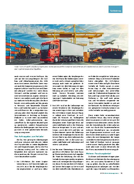 Vorschauseite 4: Arbeitsschutz an Schnittstellen in der Kontraktlogistik. Wer übernimmt die Pflichten?