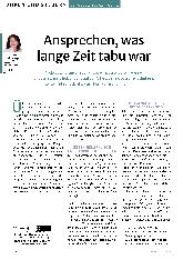 Vorschauseite 1: Ansprechen, was lange Zeit tabu war.