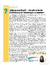 Vorschauseite 1: Jahreswechsel – Was gibt es bei der Durchführung von Verordnungen zu beachten?
