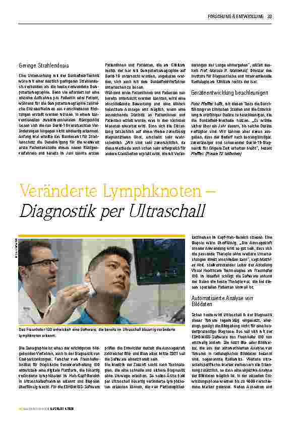 Vorschauseite 1: Veränderte Lymphknoten – Diagnostik per Ultraschall