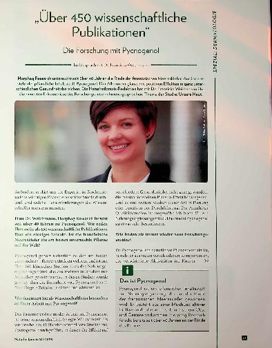 Vorschauseite 1: „Über 450 wissenschaftliche Publikationen“ Die Forschung mit Pycnogenol