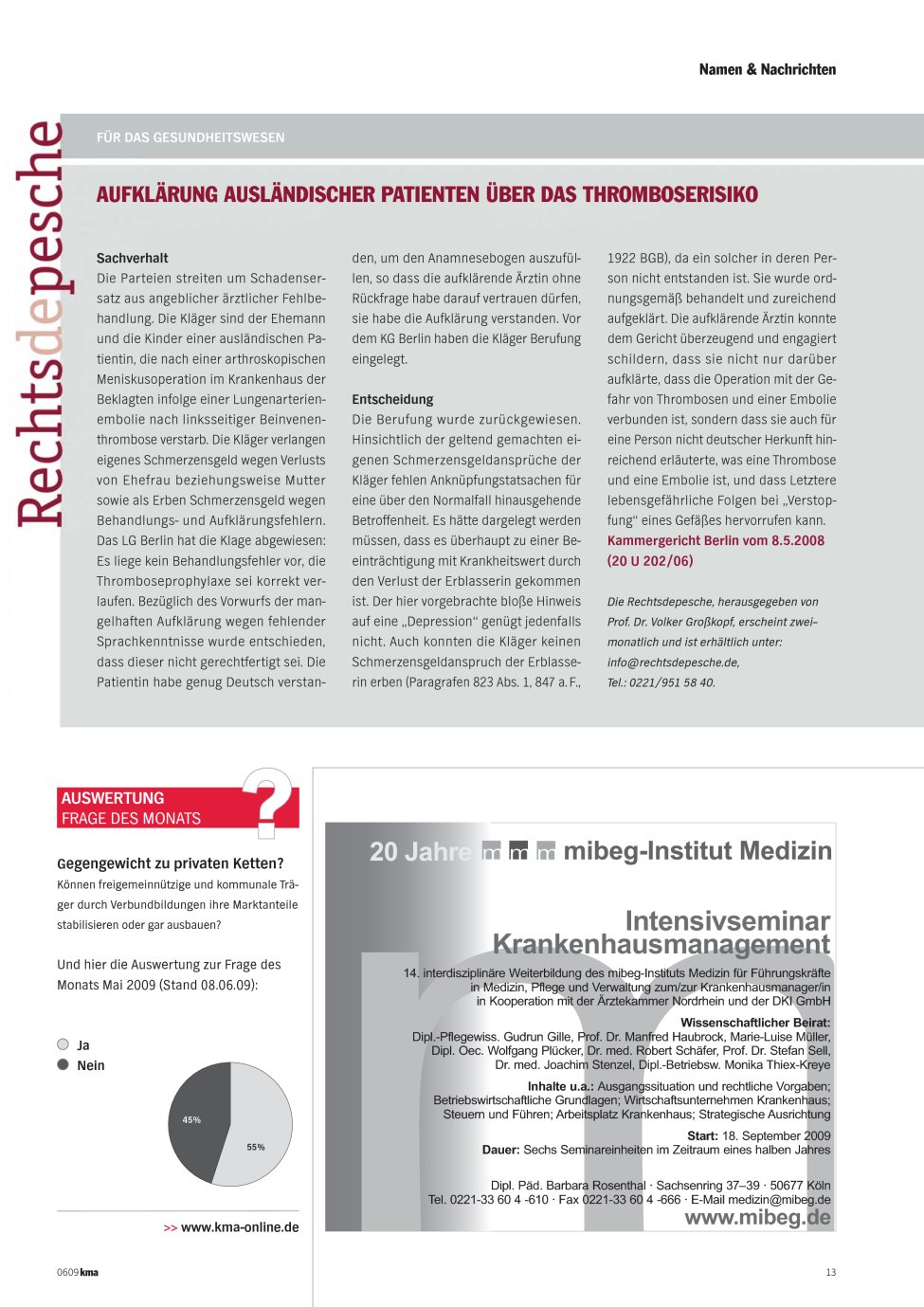 Vorschauseite 1: Aufklärung ausländischer Patienten über das Thromboserisiko