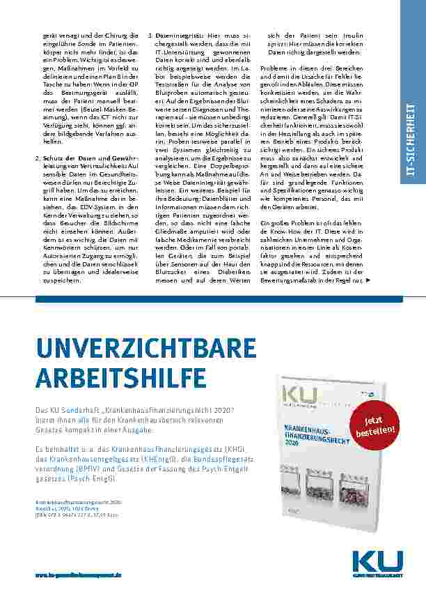 Vorschauseite 2: IT-Sicherheit im Gesundheitswesen: Wie krankelnde Systeme vermieden werden können