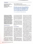 Vorschauseite 1: Förderung von Gesundheitskompetenz als Aufgabe der Gesundheitsprofessionen? Eine qualitative Untersuchung
