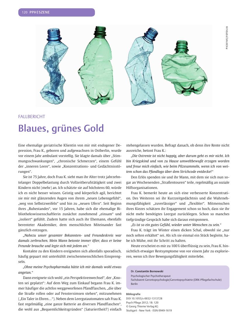 Vorschauseite 1: Blaues, grünes Gold