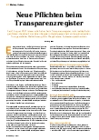 Vorschauseite 1: Neue Pflichten beim Transparenzregister