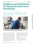 Vorschauseite 1: Signifikanz und Möglichkeiten des Übergabeprozesses in der Notaufnahme