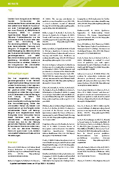 Vorschauseite 5: Das vollständig personen-gesteuerte Mixed Methods Single Case Study Design – Ein vielversprechender Ansatz für die Evaluation psychiatrischer Pflege und sozialpsychiatrischer Sett…