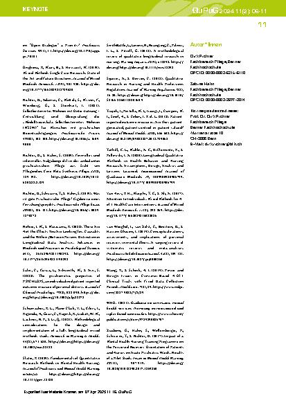 Vorschauseite 6: Das vollständig personen-gesteuerte Mixed Methods Single Case Study Design – Ein vielversprechender Ansatz für die Evaluation psychiatrischer Pflege und sozialpsychiatrischer Sett…