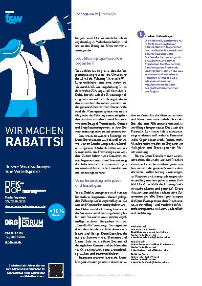 Vorschauseite 5: Lean Management Das Krankenhaus der Zukunft ist Lean