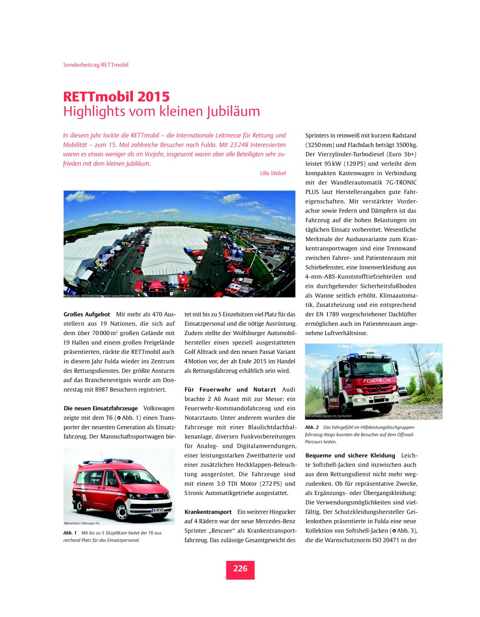 Vorschauseite 1: RETTmobil 2015 ? Highlights vom kleinen Jubiläum