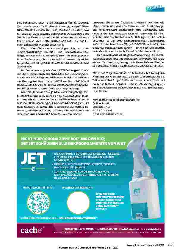 Vorschauseite 4: „Aktuelle Krankenhaushygiene“ Fortbildungsveranstaltung am 11. März 2020 in Herne.