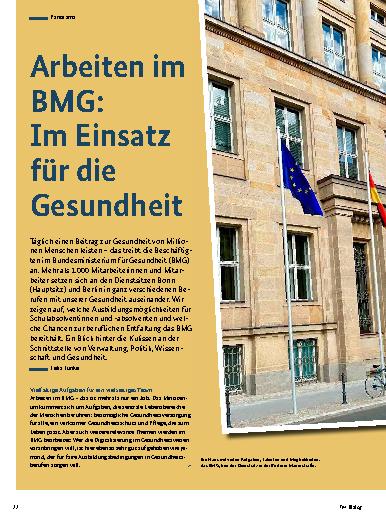 Vorschauseite 1: Arbeiten im BMG: Im Einsatz für die Gesundheit