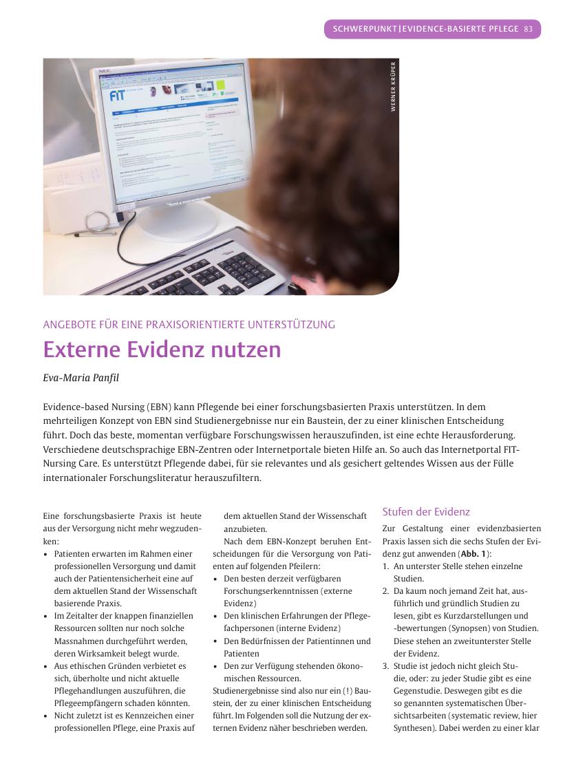 Vorschauseite 1: Externe Evidenz nutzen