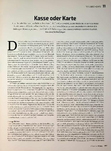 Vorschauseite 2: Kasse oder Karte