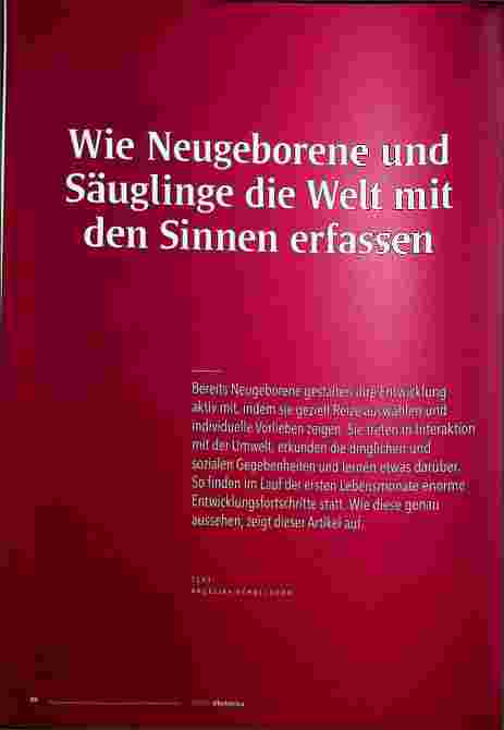 Vorschauseite 1: Wie Neugeborene und Säuglinge die Welt mit den Sinnen erfassen